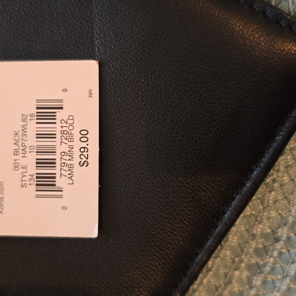 SONOMA BRAND MEN'S BLACK MINI BIFOLD GENUINE LEATHER WALLET - Picture 7 of 11